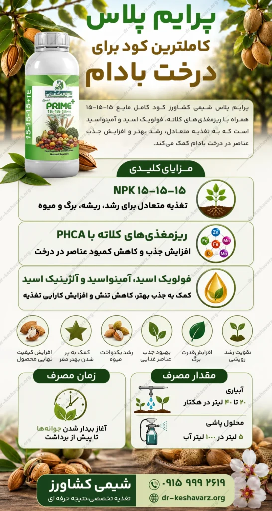 معرفی و بررسی بهترین کود برای درخت بادام به طور کامل و تخصصی.